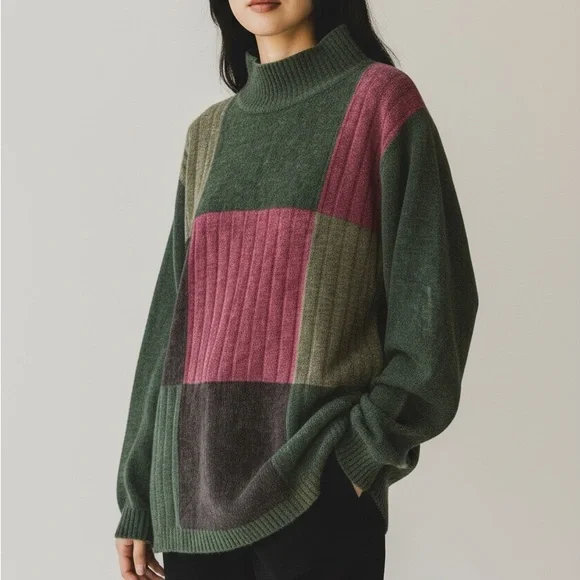 Classic Elements Multicolor Turtleneck Sweater - Picture 1 of 4